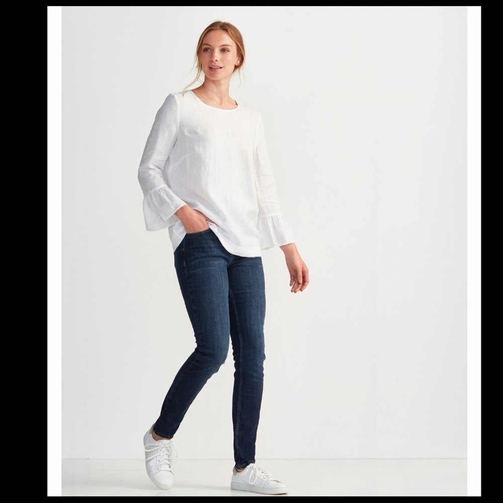 LOFT•white cotton top